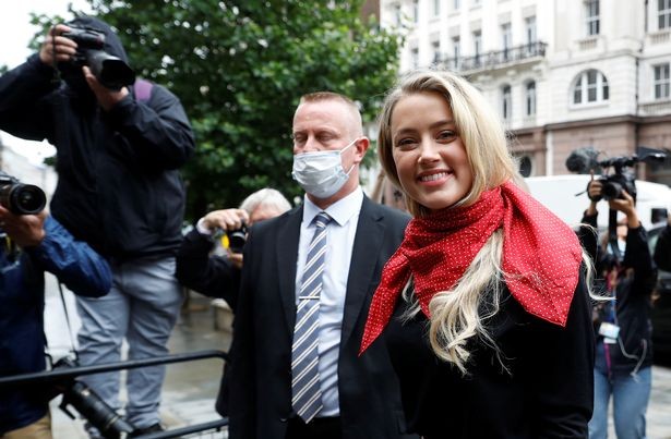 Amber Heard, pictured, outside London's High Court today (Image: REUTERS)